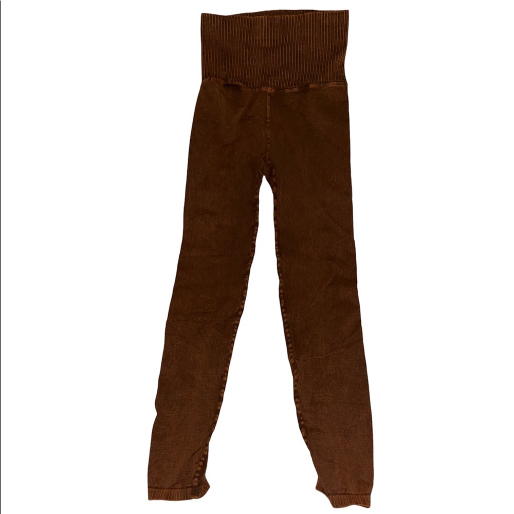 Brown Free People High Rise 7/8 Good Karma Leggings, XS/S NWOT